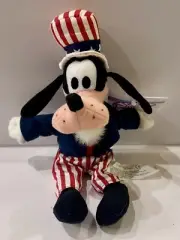 Disney Store Bean Bags Plush Beanie Babies NWT Goofy UNCLE SAM