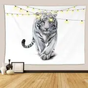 Tiger Beautiful Grey Eyes 3D Wall Hang Cloth Tapestry Fabric Decorations Decor