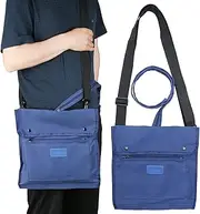Urine Drainage Bag Holder Bag Cover with Zipper Pipe Sleeve & Adjustable Shoulder Strap (Blue)