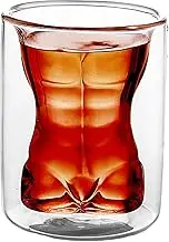 Body Cocktail Glasses – Heat-Resistant Drink Cup, Hand-Blown Glassware | 180ml Novelty Tumbler with Human, Creative Evening Beverage Glass for Bar, Travel, Party, or Workplace Setting