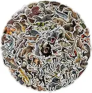 100 Packs Dinosaurs Stickers Water Bottles Laptop Phone Computer Guitar Skateboard Hydroflasks Dinosaurs Vinyl Sticker Waterproof Aesthetic Trendy Decals for Kids Teens Girls Adults