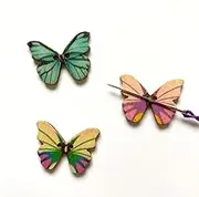 DPXWCCH Butterfly Needle Minder, Set of 3, Magnetic Pin Holder for Cross Stitch, Embroidery, Adults
