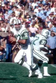 Quarterback Joe Namath Of The New York Jets Drops Back 1972 NFL OLD PHOTO 1