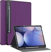 Soke Case for Samsung Galaxy Tab S10 Plus/Tab S9 Plus/S8+/S7 FE/S7+ 12.4-inch with S Pen Holder, Shockproof Stand Folio Cover for Galaxy Tablet S10 2024 12.4", Purple