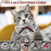 Pet Lace Bowknot Collar Dog Cat Mesh Collar Pet Fashion Comfortable Collar NEW