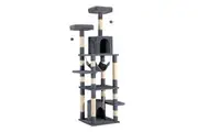 Petzly Cat Tree Tower Scratching Post 180cm Dark Grey