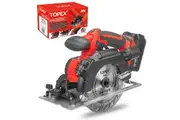 TOPEX 20V Circular Saw, with 4.0Ah Battery & Charger, 4,300RPM, 0- 45 degree Bevel Cutting