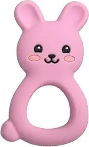 Jellies Bunny Teether, Pink, Silicone, Baby, Teething Toys for Baby,