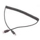 For Galaxy A23/A24/A25 USB-C to TYPE-C Coiled Cable Fast Charger Cord Power