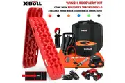 X-BULL Winch Recovery Kit with Recovery Tracks Boards Gen 3.0 Snatch Strap Off Road 4WD Red