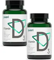 Puori - D3 - Vitamin D 2500 IU In Coconut Oil For Optimal Absorption (2 Bottles- 2 x 120 Capsules)