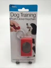 Pet Obedience Clicker - Red Dog Trainer Tool with Keychain - Easy to Use