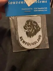 VTG NEWFOUNDLAND with Labrador Dog Canada Souvenir Iron On Patch