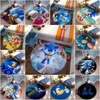 Sonic the Hedgehog Room Floor Mat Circle Round Carpet Anti-slip Chair Rug Mat