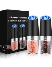 Gravity Electric Pepper and Salt Grinder Set, Adjustable Coarseness. New