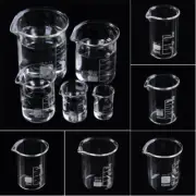7pcs Low Form Beaker Borosilicate Laboratory Measuring Glass Lab Glassware Set