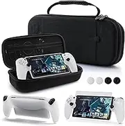 GLDRAM Carrying Case for Playstation Portal Remote Player, Built-in Stand Handheld Travel Storage Bag Pouch for PS5 Portal Accessories with Silicone Protective Cover, HD Screen Protector & Thumb Caps