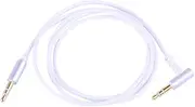CONGARTENO Aux Stereo Audio Extension Cable for Cellphone and Car Male to Male with Mic Compatible with Speakers and Players Features Control and Volume Buttons White