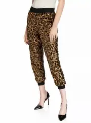$550 NWT ALICE + Olivia Leopard Sequins Embellished Pants Joggers RARE FIND XS 2