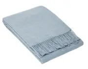 Codu Oxford Throw Merino Wool Blend Sky Blue Throws & Afghans