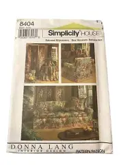Craft Pattern Couch Slipcovers Tablecloth Screen Simplicity 8404 Uncut