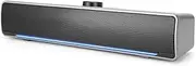 Speaker Desktop 3W 2.0 Channel Computer Accessory Black Compact Design Ideal for Home Audio Experience (Silver)