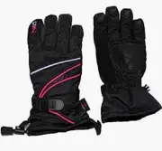 HEAD Dupont Sorona Big Girls Softshell Ski Glove Black/Pink