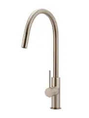 Meir Round Piccola Pull Out Kitchen Mixer Tap - Champagne