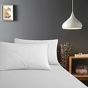 Dreamaker 100% Natural Cotton Quilted 2X Breathable Pillow Case Cover Protector - Standard 48x73cm (2 Pack)