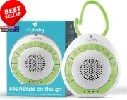 MyBaby SoundSpa On-The-Go White Noise Machine 4 Sounds Clip-On Timer Portable