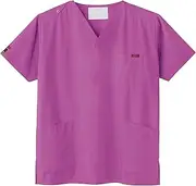[Pantone] 7000SC Scrub, Medical Lab Coat, Unisex, Color Variation, Sweat Absorbent, Quick Drying, radiant orchid, 4L