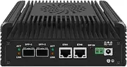 KINGDEL Firewall Mini PC with i3-N305 CPU 6MB Cache 16GB DDR5 RAM 256GB NVMe SSD 2*HD Dual Display 4K with 2 * 10G SFP+ 2*i226-V 2.5G LAN Computer TV Box Type-C, TF Card Slot,Windows 11 Pro