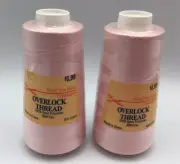 Lot Of 2 - Pink #32048 - 3000 Yds Poly -Price Sew Right - Serger Overlock Thread