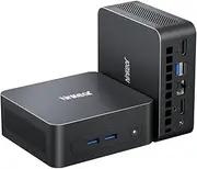 Ninkear Mini PC Intel N100 (Turbo up to 3.6GHz), 16GB DDR4, 512GB M.2 SSD, Dual HDMI 2.0 4K@60Hz, USB-C WiFi5/ BT5, Gigabit Ethernet, VESA, Ultra Quiet ≤38dB, Mini Desktop Computer for Home & Office