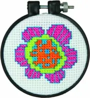 2011 Dimensions Learn a Craft FUN FLOWER Counted Cross Stitch Kit BEGINNER, KID