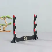 Assembly Katana Samurai Sword Holder Stand Sword Rack Fish Pattern Velvet 3 Tier