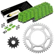 Green O-Ring Drive Chain & Sprockets for Kawasaki EX250J Ninja 250R 2008-2012