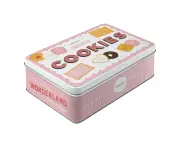 Nostalgic Art 2.5L Flat Metal Food Storage Matt Tin Wonder Cookies 23x16x7cm