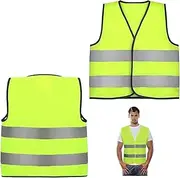 [DILUSILK] 2Pcs High Vis Vests Yellow Jackets Optional hi vis Reflective Vest High Visibility hi viz High Visibility Vest vis Executive Waistcoat, 1, One Size Short