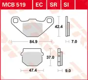 TRW Lucas Brake pad MCB519