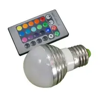 在飛比找Yahoo!奇摩拍賣優惠-LED燈泡 3W E27 遙控智慧型LED燈泡 遙控調光LE