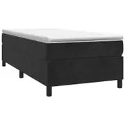 vidaXL Bed Frame Box Spring Bed Base Black 106x203 cm King Single Size Velvet
