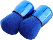 PLAFOPE 2pcs Makeup Brush Powder Blush Brush Makeup Tools Plastic Blue