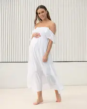 Hail Spot Dress White