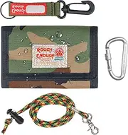 [RE ROUGH ENOUGH] Rough Enough Boys Wallets for Teen Girls Kids Wallet with Keychain Card Holder Carabiner Tactical Military Unique Birthday Gifts