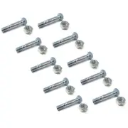 (Pack of 10) Shear Pin Bolt & Nut for MTD Tiller, Edger, Trimmer, Snowblower