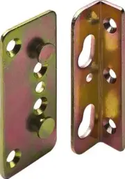 BED RAIL BRACKETS SIDERAILS PAIR SURFACE MOUNTED KEYHOLE