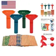Coin Sorters Tubes 4 Color Coded with 150 Assorted Flat Coin Wrappers, Easy t...