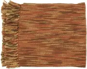 Carpet Oranges Striped Space dyed Throw Blanket TEE-1008 - Aprx 55" x 78"