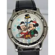 Disney 1997 Cast Holiday Celebration Mickey Minnie Snowman Watch New Old Stock